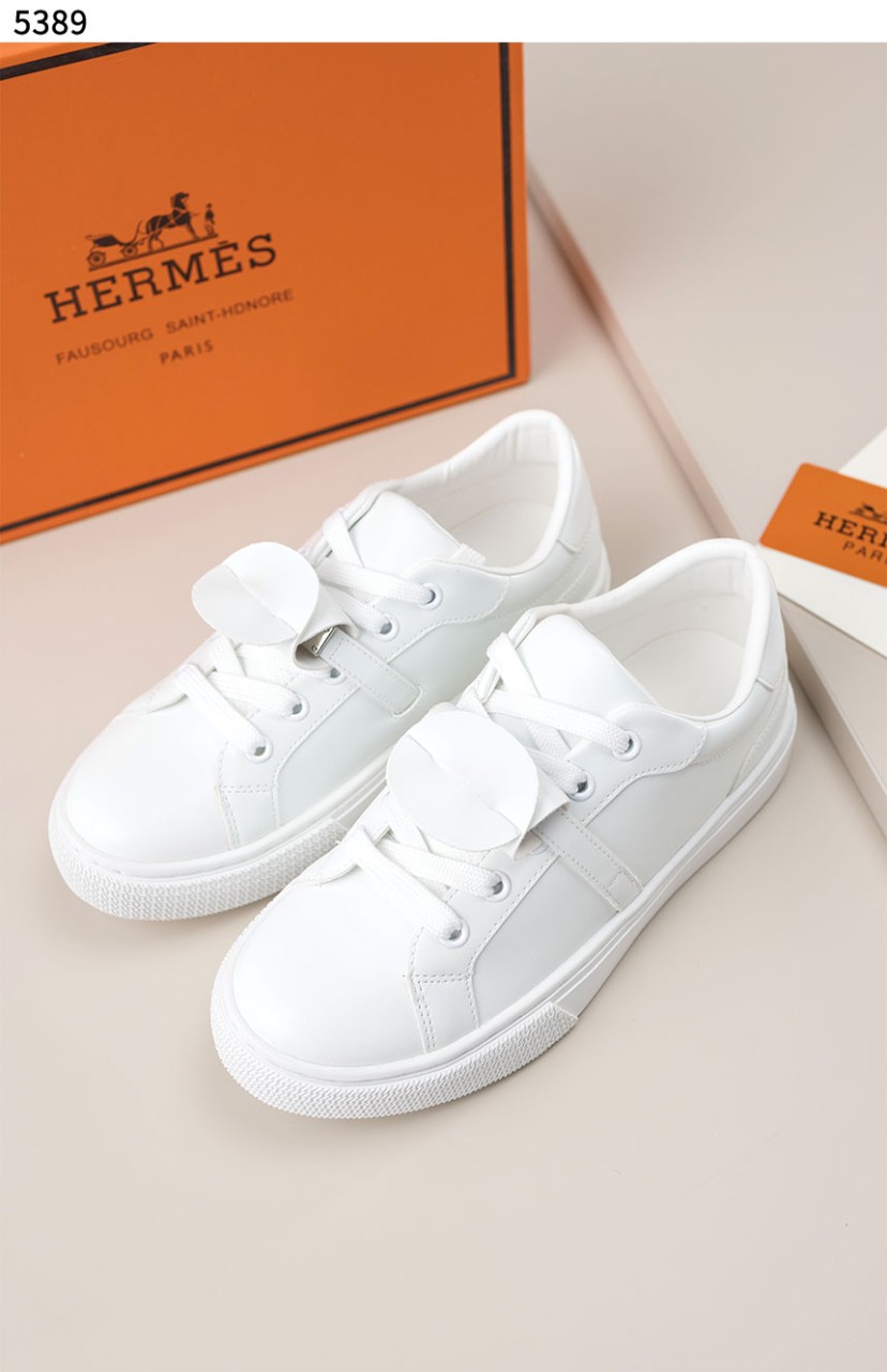 에르** [HERMES] 수입고급 화이트 레이스업 스니커즈