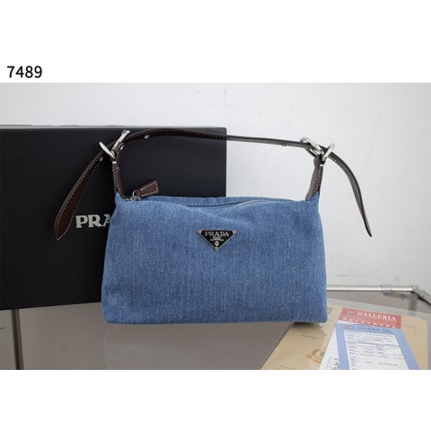 프** [PRADA] 수입고급 데님 토트 크로스백 7489