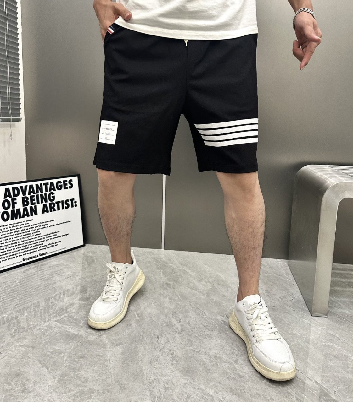 톰*** 허리 배색 포인트 4bar 반바지