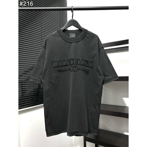 발**** 아플리케 자수 워싱 반팔티